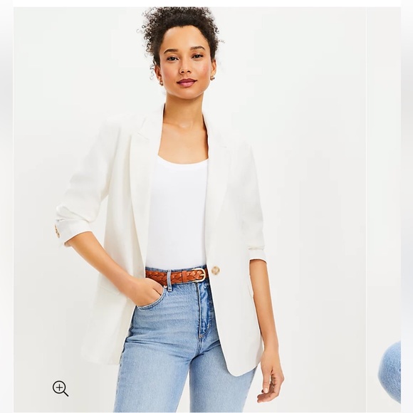 LOFT Modern Linen Blazer - Picture 2 of 6